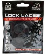 Cadarço Elástico Lock Laces Preto Liso