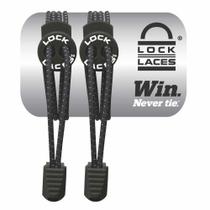 Cadarço Elastico Lock Laces Preto