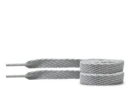 cadarço para tênis cinza claro chato poliester 120cm cadarço para tênis cinza claro chato poliester 120cm