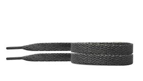 cadarço para tênis cinza escuro chato poliester 120cm