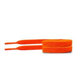 cadarço para tênis laranja fluor chato poliester 120cm