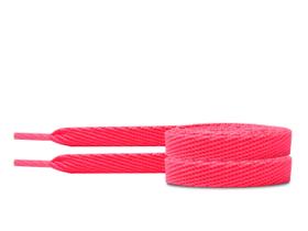 cadarço para tênis rosa fluor chato poliester 120cm