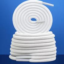 Cadarço Redondo BRANCO R1 Roliço 130cm para mochilas, bolsas ou sacolas esportivas, servindo como alça ou fechamento