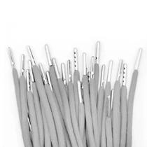 Cadarço Roliço Com Ponteira De Metal 1.5 Metros Com 10 Unidades Cinza