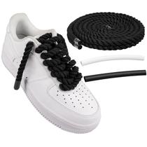 Cadarços de sapato Endoto Thick Rope para Air Force 1 Black 10mm