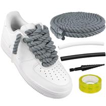Cadarços de sapato Endoto Thick Rope para Air Force 1 cinza 8,5 mm