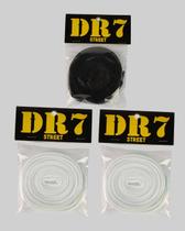 Cadarços Dr7 Street Kit com 3 Unidades Fat Lace - Branco / Branco / Preto