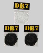 Cadarços Dr7 Street Kit com 3 Unidades Fat Lace - Preto / Preto / Branco
