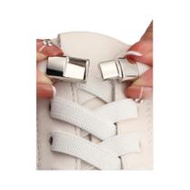 Cadarços Elásticos Sem Laço Para Crianças E Adultos, Cadarços Redondos Para Tênis Com Fecho Metálico