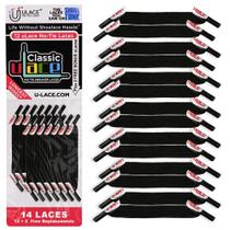 Cadarços Elásticos U-Lace Classic Sem Amarrar Preto Cadarços Elásticos U-Lace Classic Sem Amarrar Preto