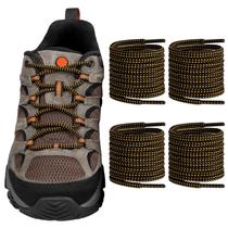 Cadarços Endoto para botas de caminhada Merrell Moab pretas e amarelas Cadarços Endoto para botas de caminhada Merrell Moab pretas e amarelas