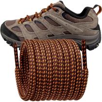 Cadarços Endoto para substituição de botas Merrell Moab em marrom e laranja Cadarços Endoto para substituição de botas Merrell Moab em marrom e laranja