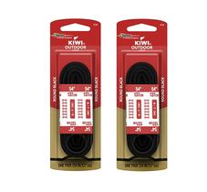 Cadarços Kiwi Outdoor redondos pretos 50 ml - pacote com 2