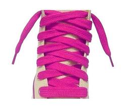 Cadarços St. Louis Braid Co. Rosa neon trançado tubular plano