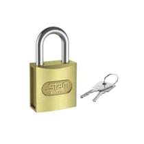 Cadeado 25mm Zamac Stam Latonado E-coat com 2 chaves - Segurança e Qualidade