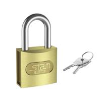 Cadeado 30mm Zamac Stam Latonado E-coat com 2 Chaves - Alta Resistência e Segurança