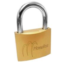 Cadeado 32 Mm Bronze Com 3 Chaves - Mala Janela Corrente - Monaliza Cadeado 32 Mm Bronze Com 3 Chaves - Mala Janela Corrente - Monaliza