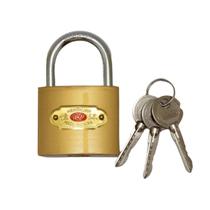 Cadeado 32mm Pequeno Latao Maciço Dourado Com 3 Chaves Tetra Resistente