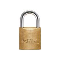 Cadeado 40mm CR40 em Latão com Corpo e Chave em Aço Cementado Dourado Papaiz Cadeado 40mm CR40 em Latão com Corpo e Chave em Aço Cementado Dourado Papaiz