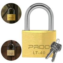Cadeado 40mm Mesmo Segredos Iguais Com 2 Chaves Pado