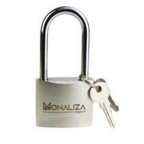 Cadeado 48mm com 3 Chaves Haste Longa Prata - Tudo em Caixa
