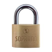 Cadeado 60mm Latão Soprano Com 2 Chaves