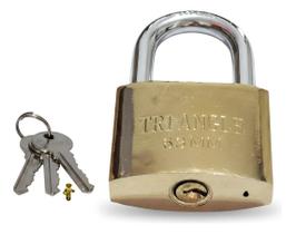 Cadeado 63mm com 3 Chaves Tri-angle Dourado Cadeado 63mm com 3 Chaves Tri-angle Dourado