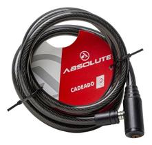 Cadeado Absolute 1,5mX12mm Espiral, Chave, Fume