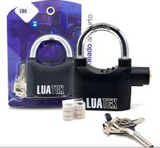 Cadeado Anti-furto Alarme Chave Tetra Moto/bicicleta/portões Cor Preto