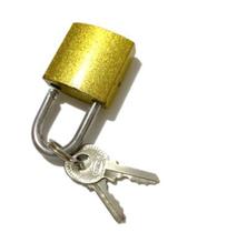 Cadeado anticorrosão 25mm com 2 chaves reforçado dourado Cadeado anticorrosão 25mm com 2 chaves reforçado dourado