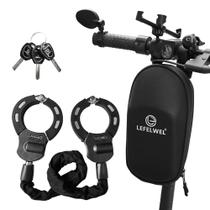 Cadeado Antifurto para Patinete Elétrico LEFELWEL Corrente de 94 cm Cadeado Antifurto para Patinete Elétrico LEFELWEL Corrente de 94 cm