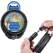 Cadeado Bicicleta Reforçado Cabo Aço Bloqueador Senha Cor Pr