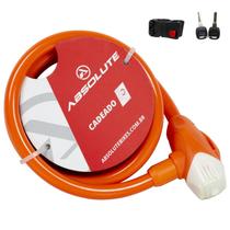 Cadeado Bike Absolute 1,85MX12MM Espiral Chave Laranja Cadeado Bike Absolute 1,85MX12MM Espiral Chave Laranja