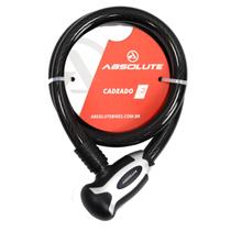 Cadeado Bike Absolute 80CMX12MM Espiral Chave Preto Cadeado Bike Absolute 80CMX12MM Espiral Chave Preto