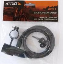 Cadeado Bike Com Chave Atrio Bi011 100cm X 8mm + Suporte