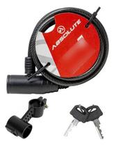 Cadeado Bike Trava Tranca Bicicleta Cabo Aço De 1m Com Chave