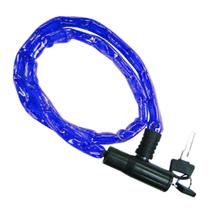 Cadeado Bike Yamada 80CM Corrente Chave Azul