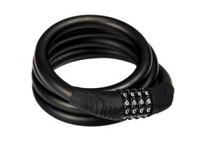 Cadeado Cabo Aço 1,2mx12mm Concept C/ Trava Segredo Preto Cadeado Cabo Aço 1,2mx12mm Concept C/ Trava Segredo Preto