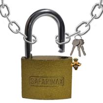 Cadeado Chave Tri 50mm Reforçado Anti Furto P/ Corrente, Armario Vitrine Gaveta