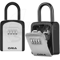 Cadeado Cofre Lock Segredo Chaves Casa HASTE FIXA Pto/Cinza