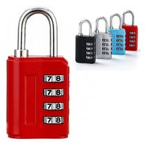 Cadeado Colorido Combinação Senha 4 Digitos Para Proteção Armários Bagagens Cadeado Colorido Combinação Senha 4 Digitos Para Proteção Armários Bagagens