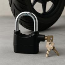 Cadeado com Alarme Antifurto para Moto, Bike, Patinete Prova D'água com Sirene