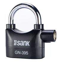 Cadeado Com Alarme Grande Prova De Água Antifurto Moto Bicicleta Portão Casa 110dB Forma:Estilo curto