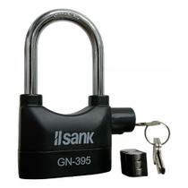 Cadeado Com Alarme Grande Prova De Água Antifurto Moto Bicicleta Portão Casa 110dB Forma:Estilo longo