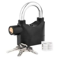 Cadeado com Alarme Sirene Anti furto 110db Som Alto Segurança Moto Casa