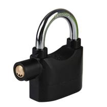 Cadeado Com Alarme Sirene Anti Furto 110Dba Som Alto Trava Sonoro Bike Moto Portao A Prova Agua Super Protecao E Seguran