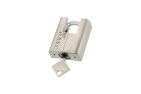Cadeado com chave Zarker J45S Heavy Duty em aço inoxidável, pacote com 1
