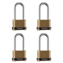 Cadeado com Segredo CINCINNO Resistente 4 Dígitos para Uso Externo - Kit com 4