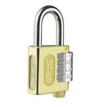 Cadeado Com Segredo Stam 40mm Dourado Em Aço Profissional - Stam Cadeado Com Segredo Stam 40mm Dourado Em Aço Profissional - Stam