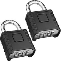Cadeado combinado Diyife, pacote com 2 unidades, grande, pesado, preto Cadeado combinado Diyife, pacote com 2 unidades, grande, pesado, preto